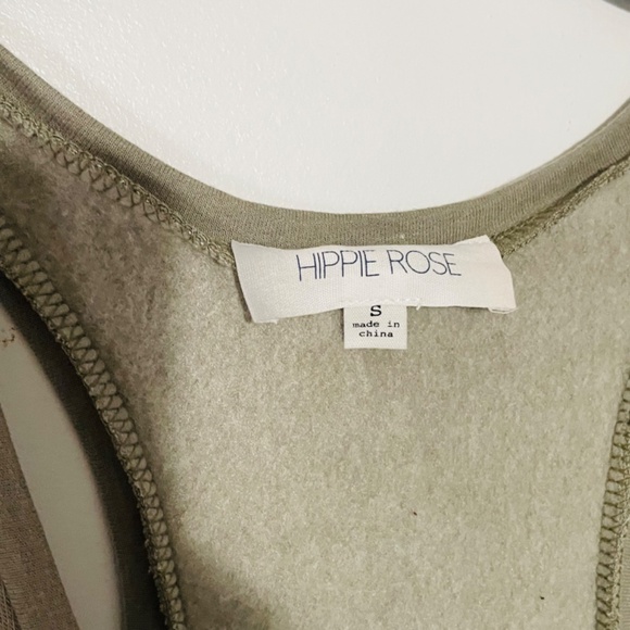 Olive Racerback Drawstring Waist Jogger Jumpsuit by Hippie Rose - Picture 5 of 13